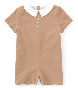Edgehill Collection Peter Pan Collar Corduroy Jon Jon Romper Baby Boy Size 18 Mo